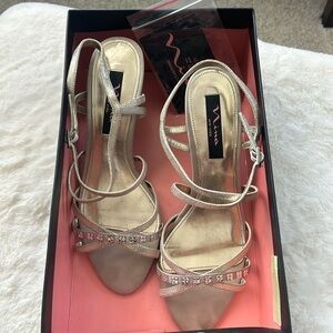 Nina Gold Strappy Sandals